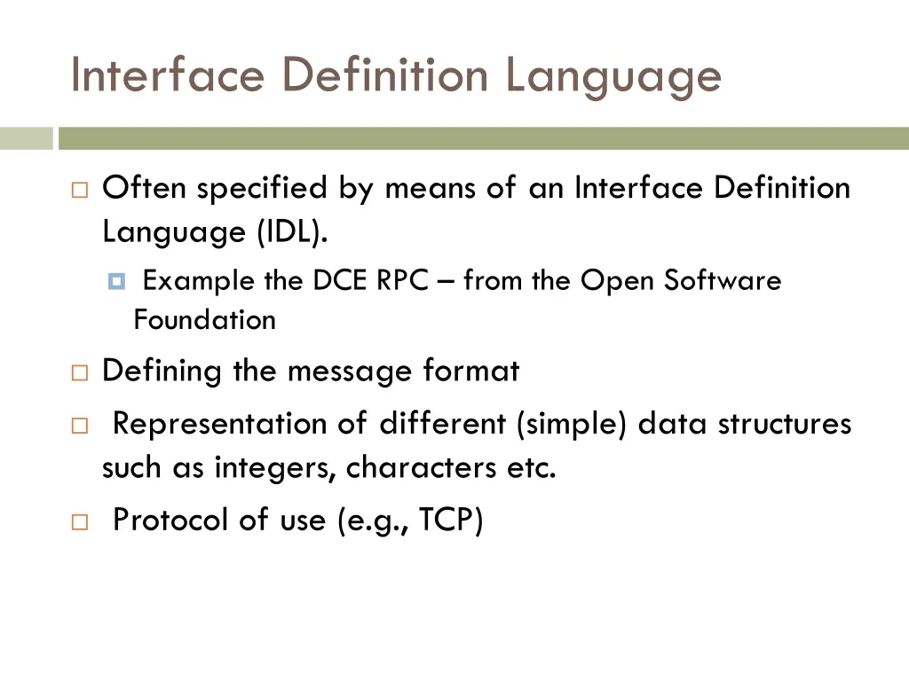 interface definition language