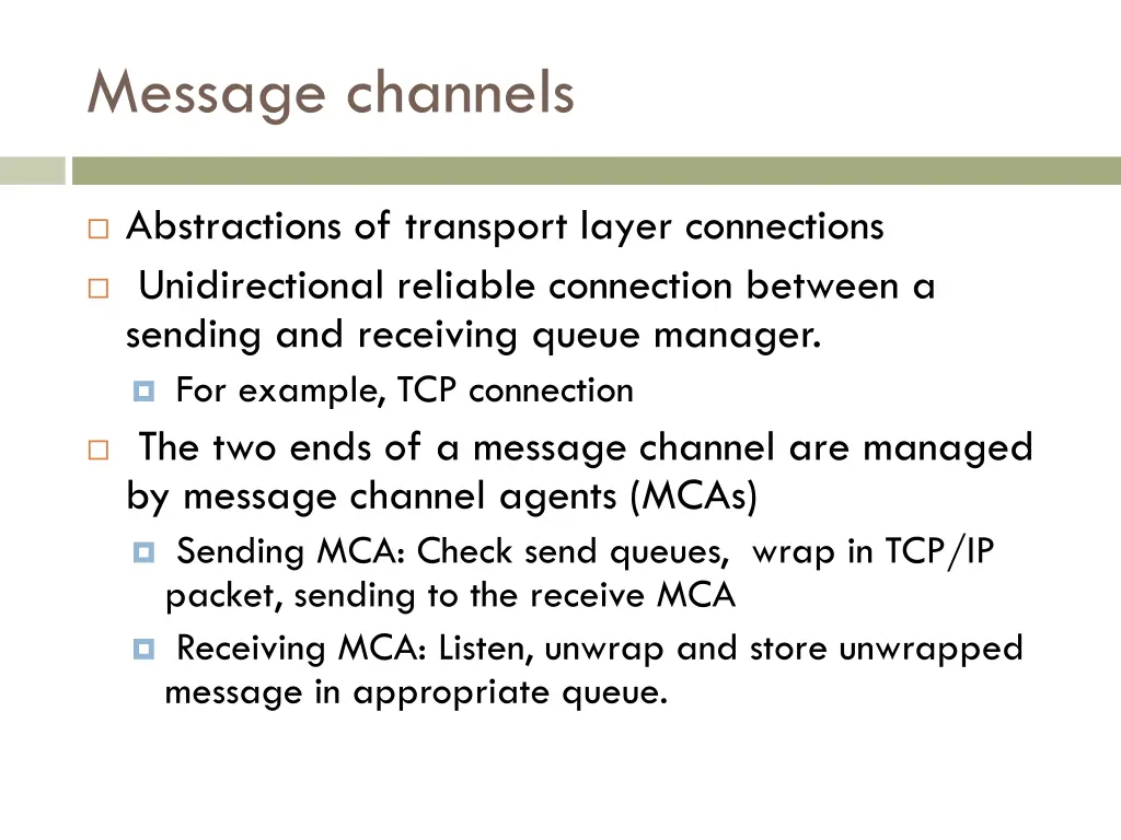 message channels