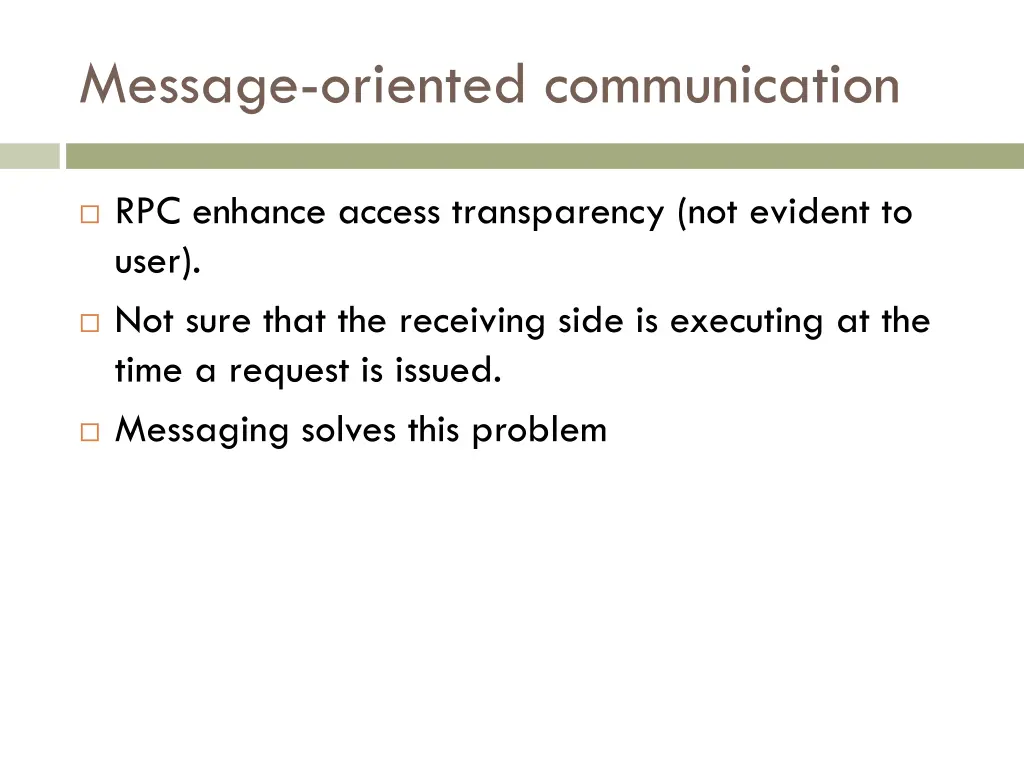 message oriented communication