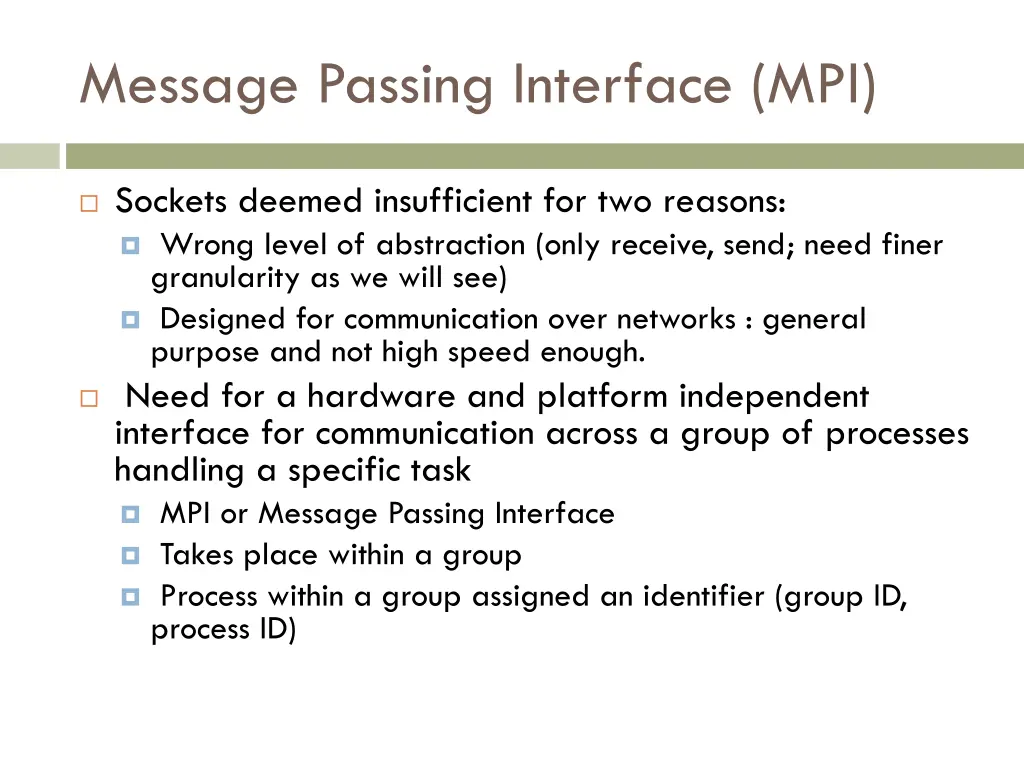 message passing interface mpi