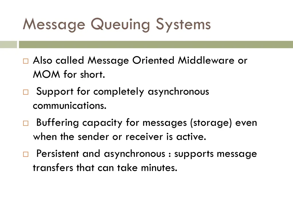 message queuing systems