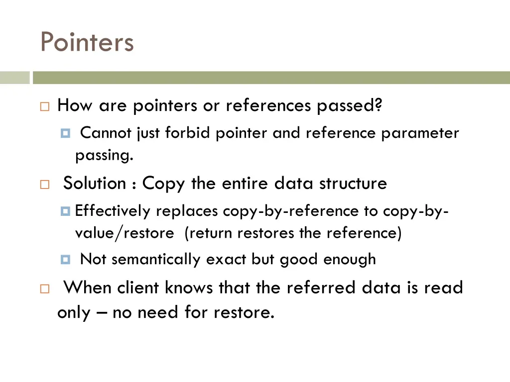 pointers