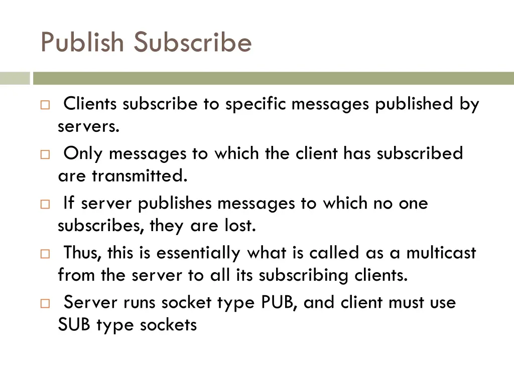 publish subscribe