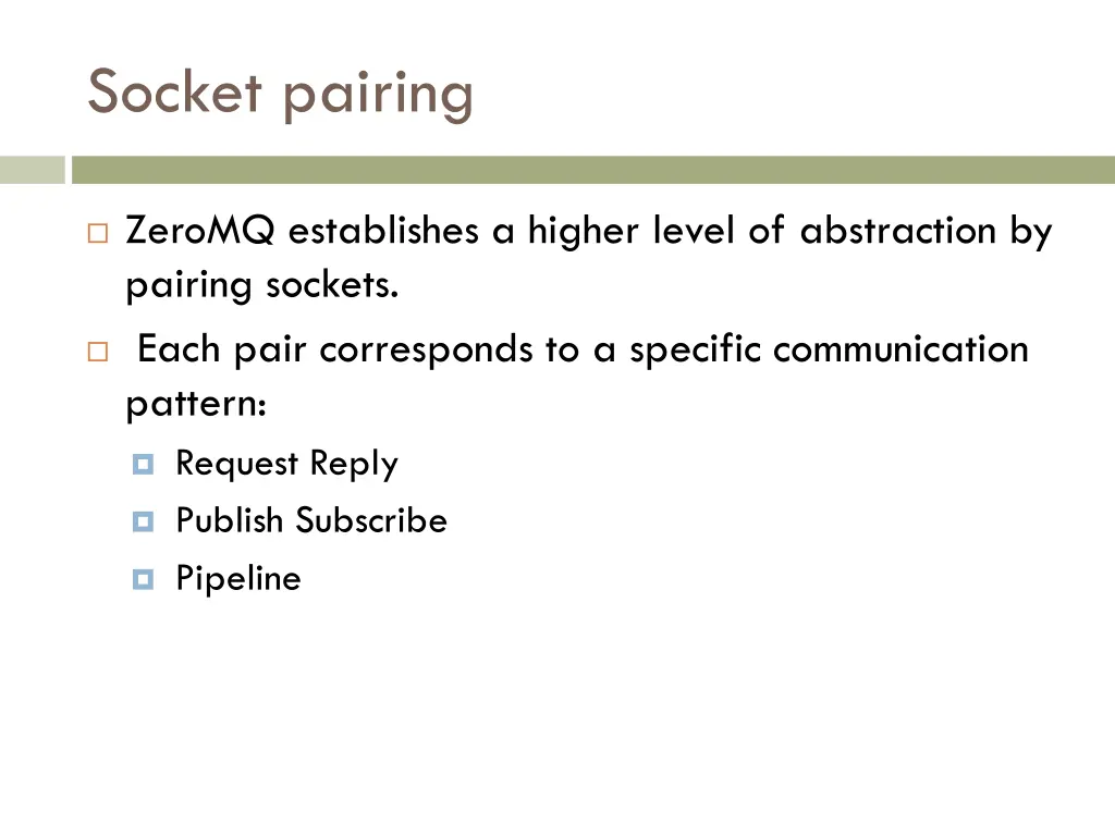 socket pairing