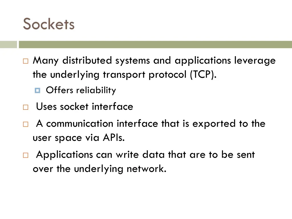 sockets