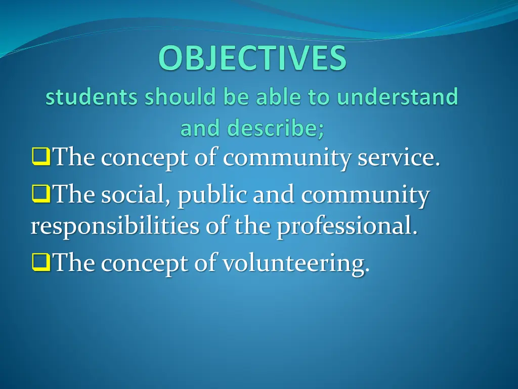 the concept of community service the social