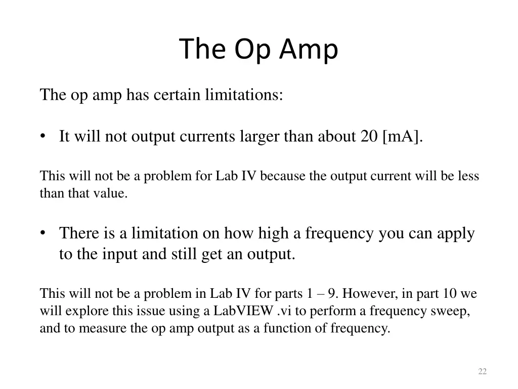 the op amp