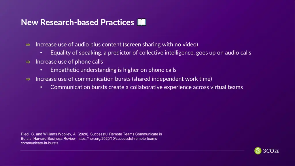new research based practices