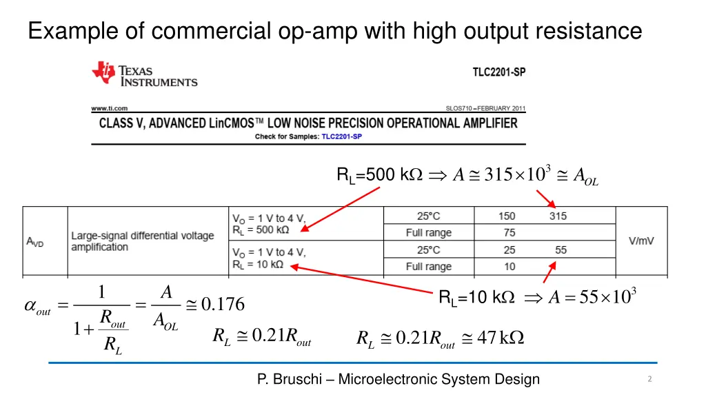 example of commercial op amp with high output