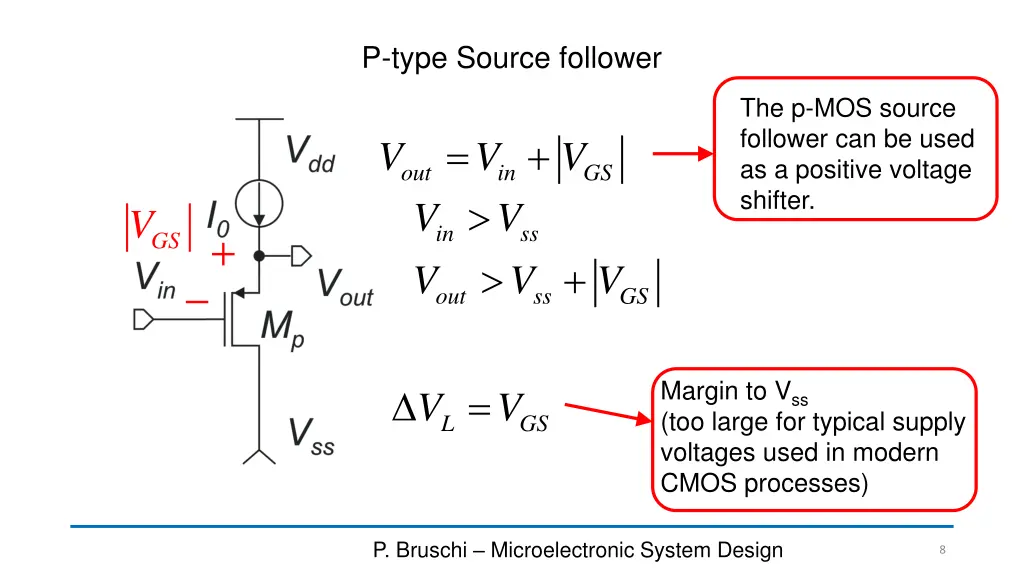 p type source follower