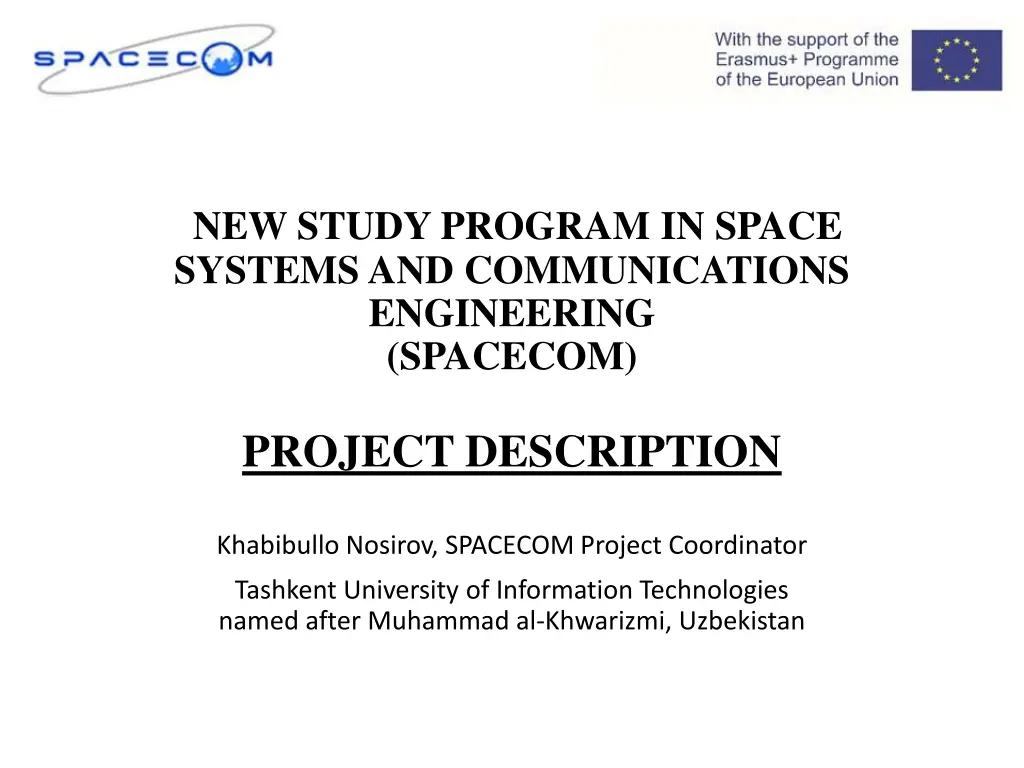 new study program in space systems 1