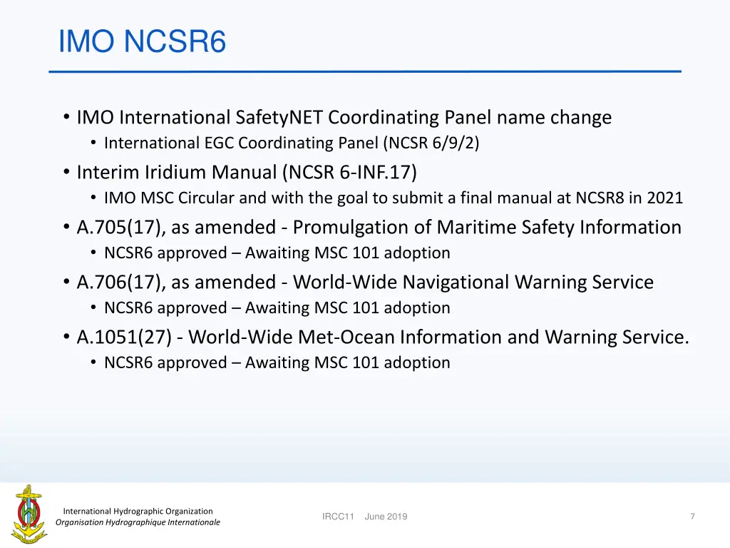 imo ncsr6