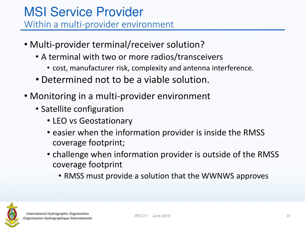 msi service provider within a multi provider