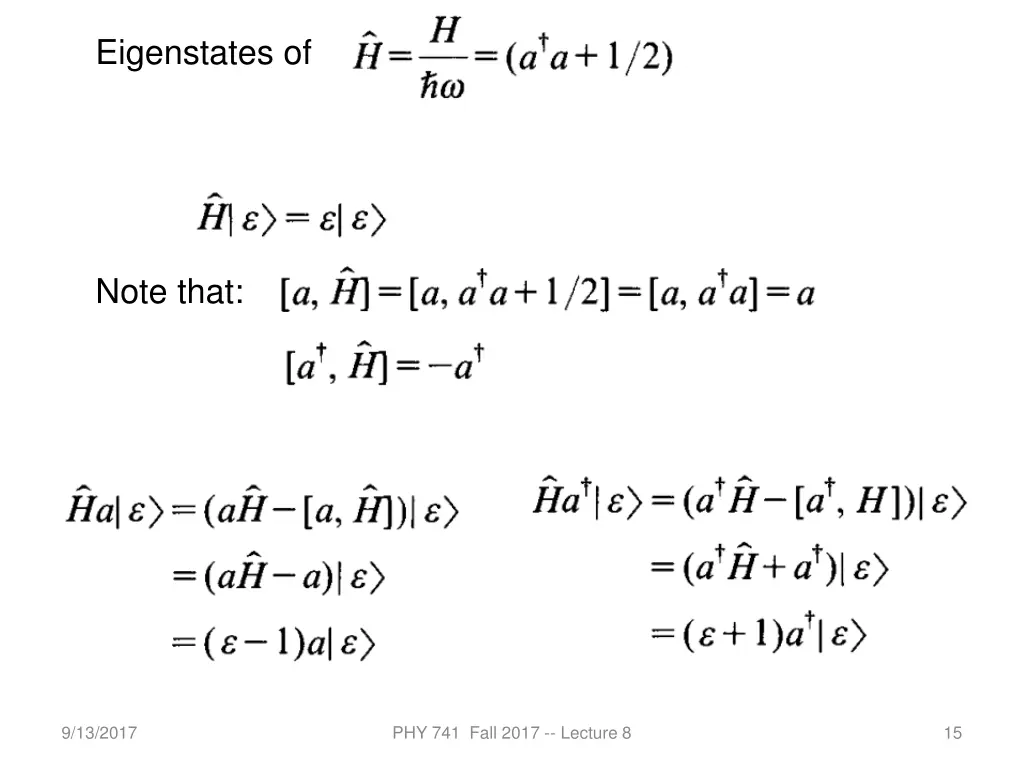eigenstates of