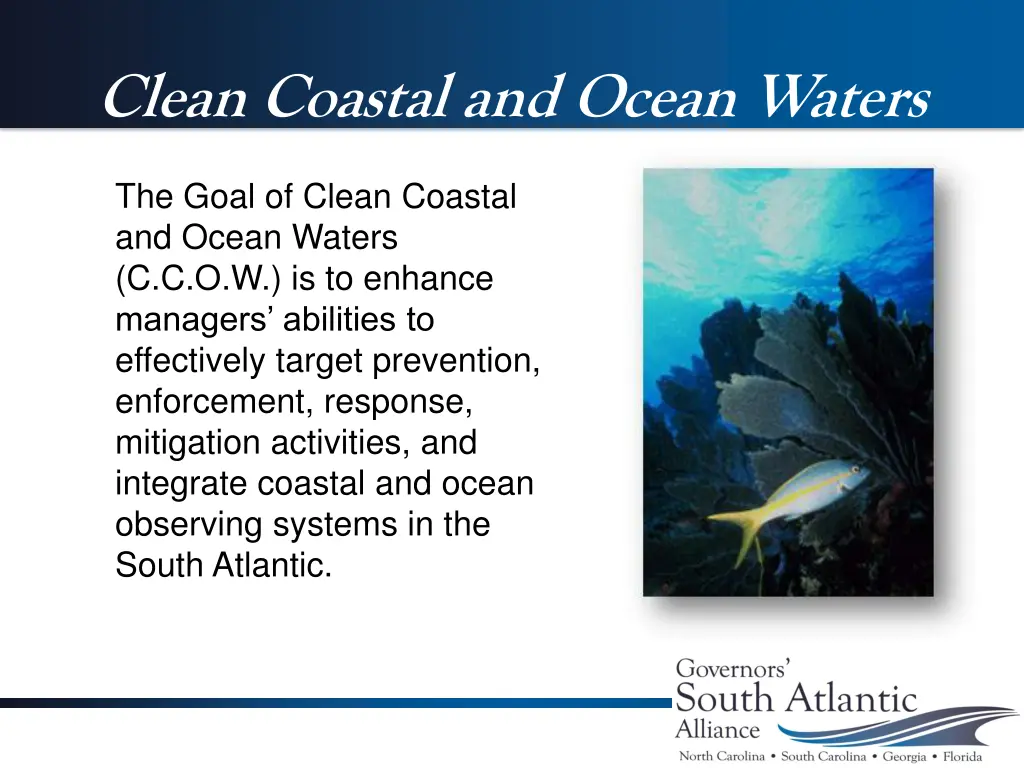 clean coastal and ocean waters