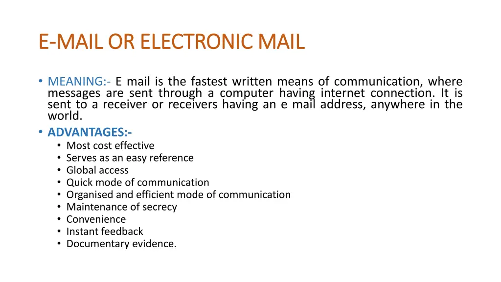 e e mail or electronic mail mail or electronic
