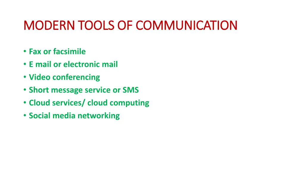 modern tools of communication modern tools