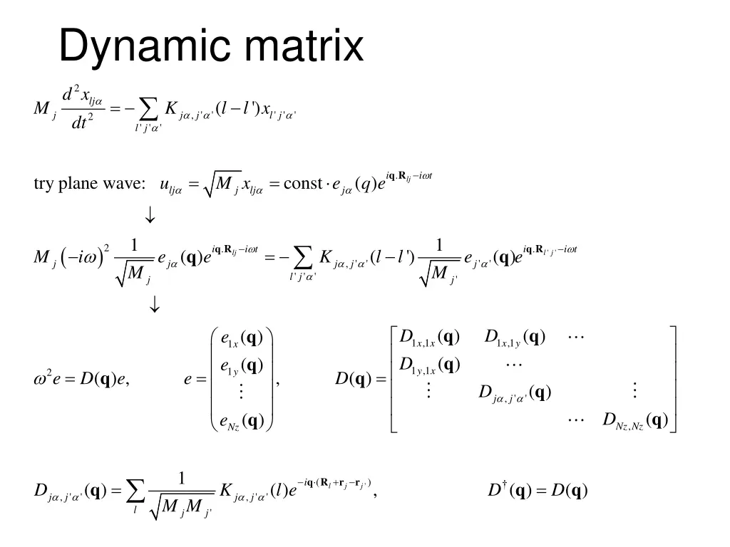 dynamic matrix