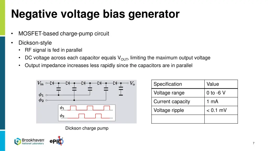 negative voltage bias generator