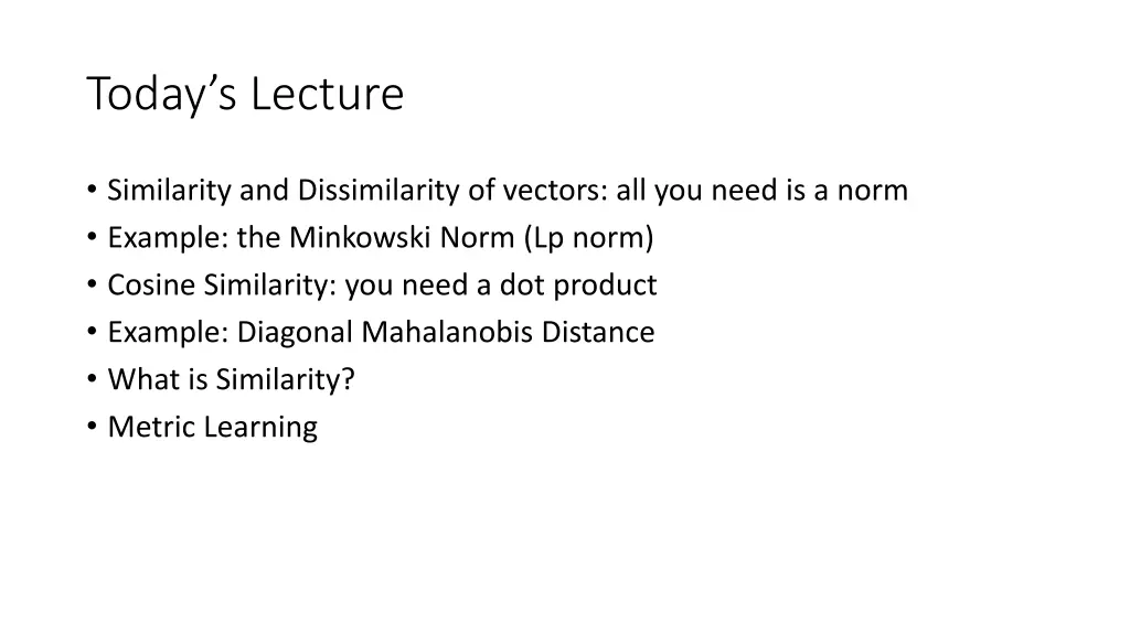 today s lecture