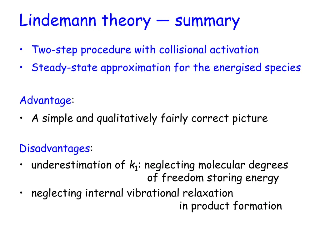 lindemann theory summary
