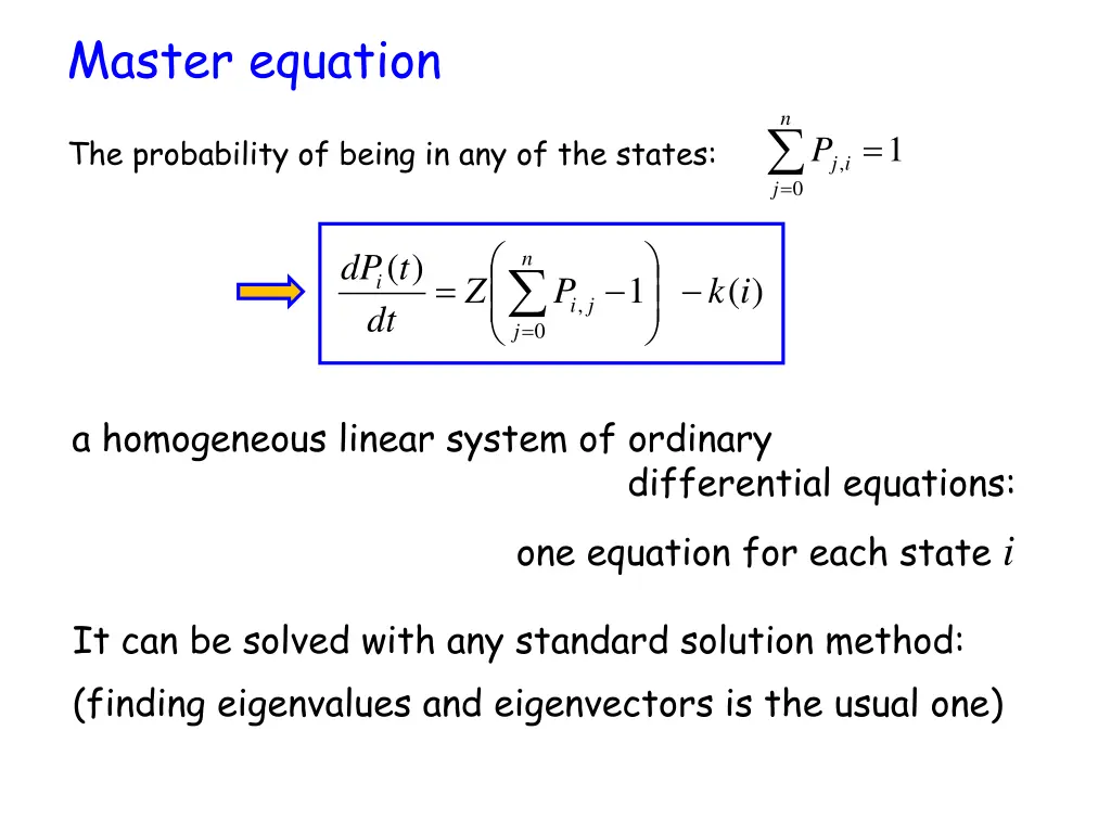 master equation