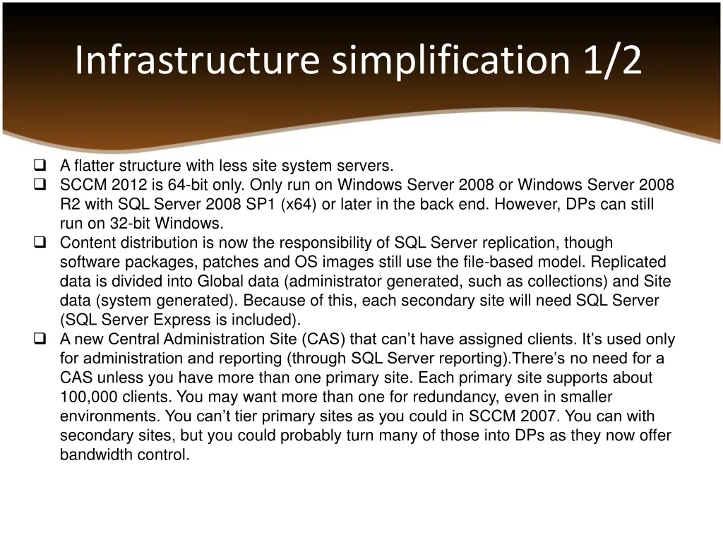 infrastructure simplification 1 2