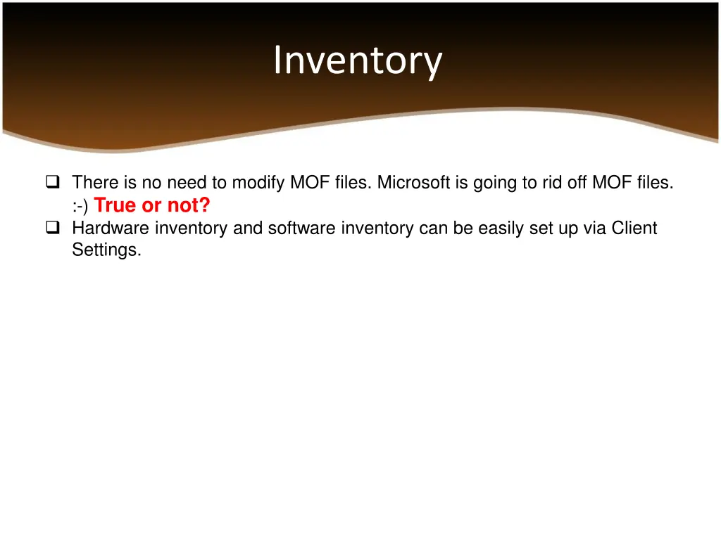 inventory