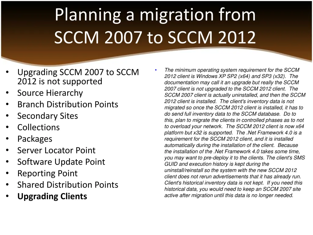 planning a migration from sccm 2007 to sccm 2012 11
