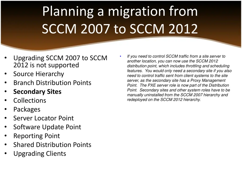 planning a migration from sccm 2007 to sccm 2012 4