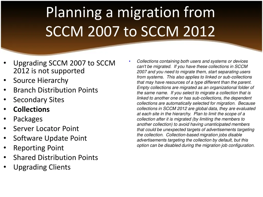 planning a migration from sccm 2007 to sccm 2012 5