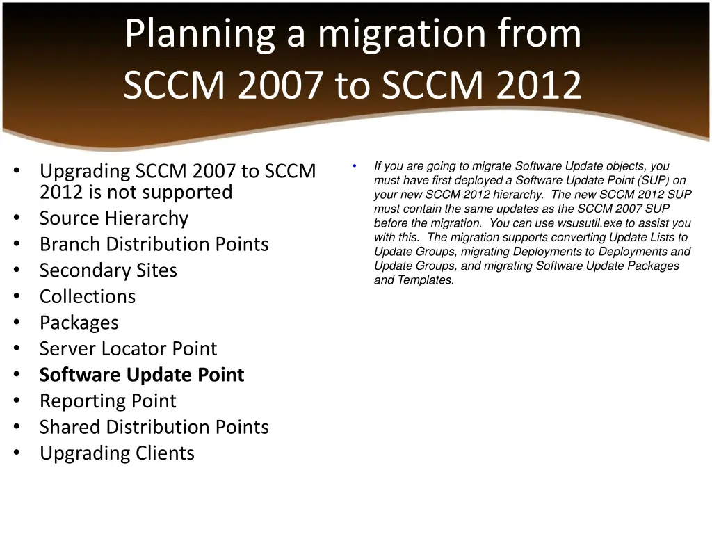 planning a migration from sccm 2007 to sccm 2012 8