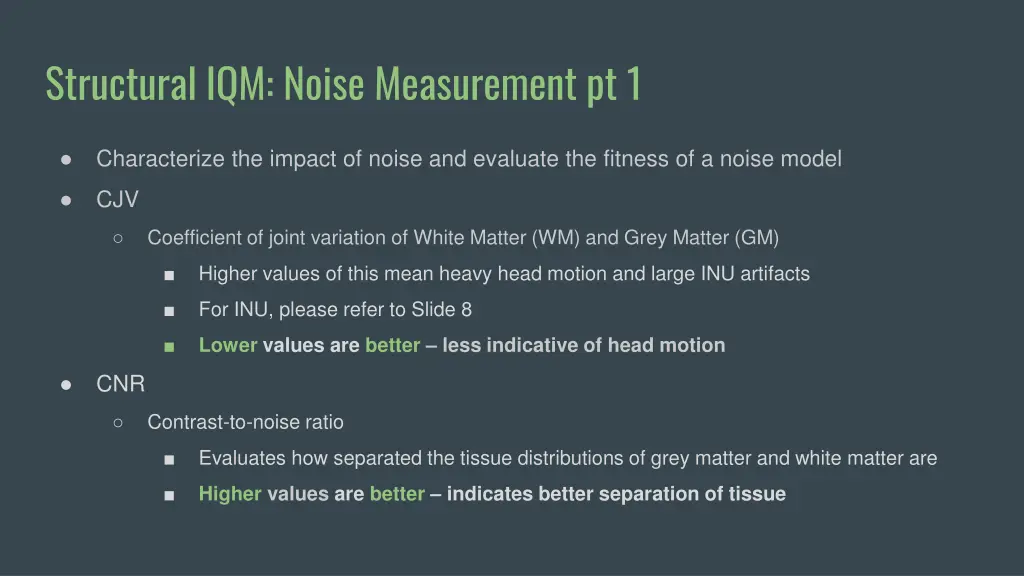 structural iqm noise measurement pt 1