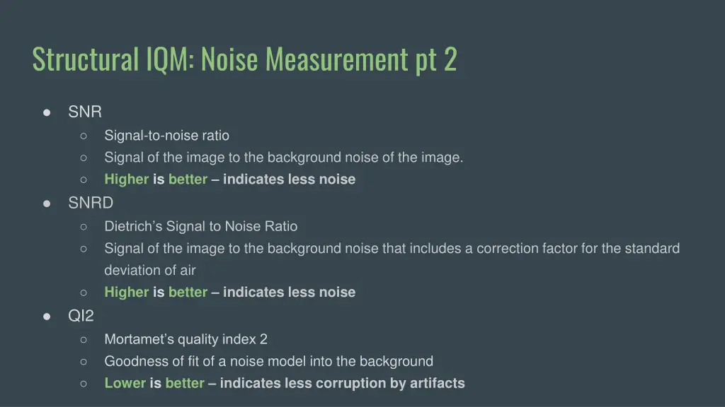 structural iqm noise measurement pt 2