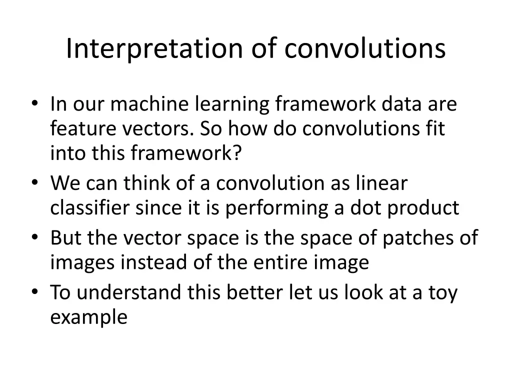 interpretation of convolutions