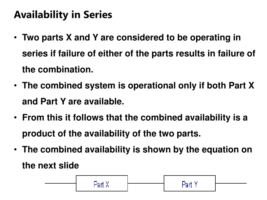 availability in series