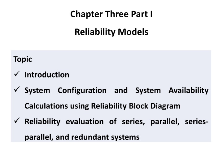 chapter three part i