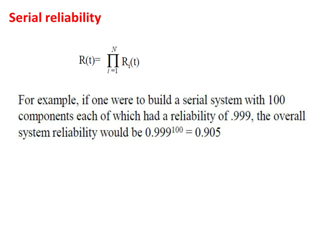 serial reliability