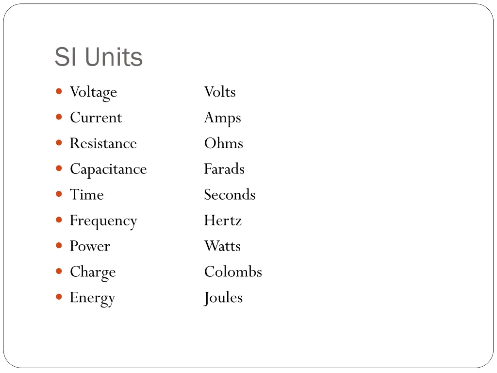 si units