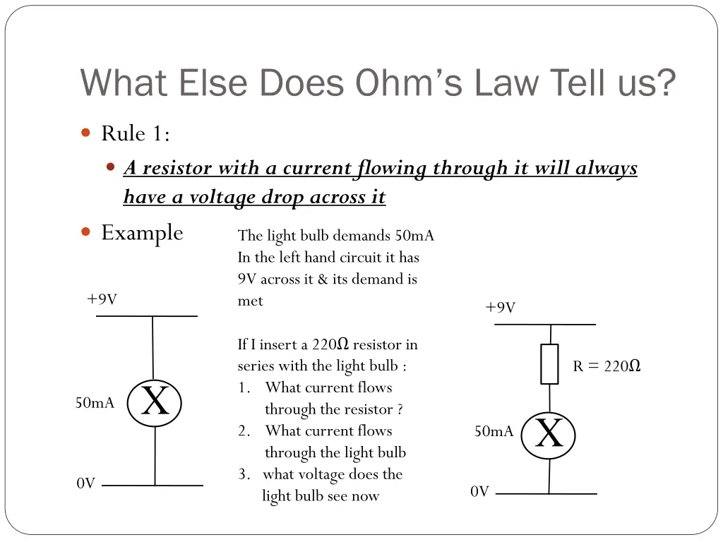 what else does ohm s law tell us