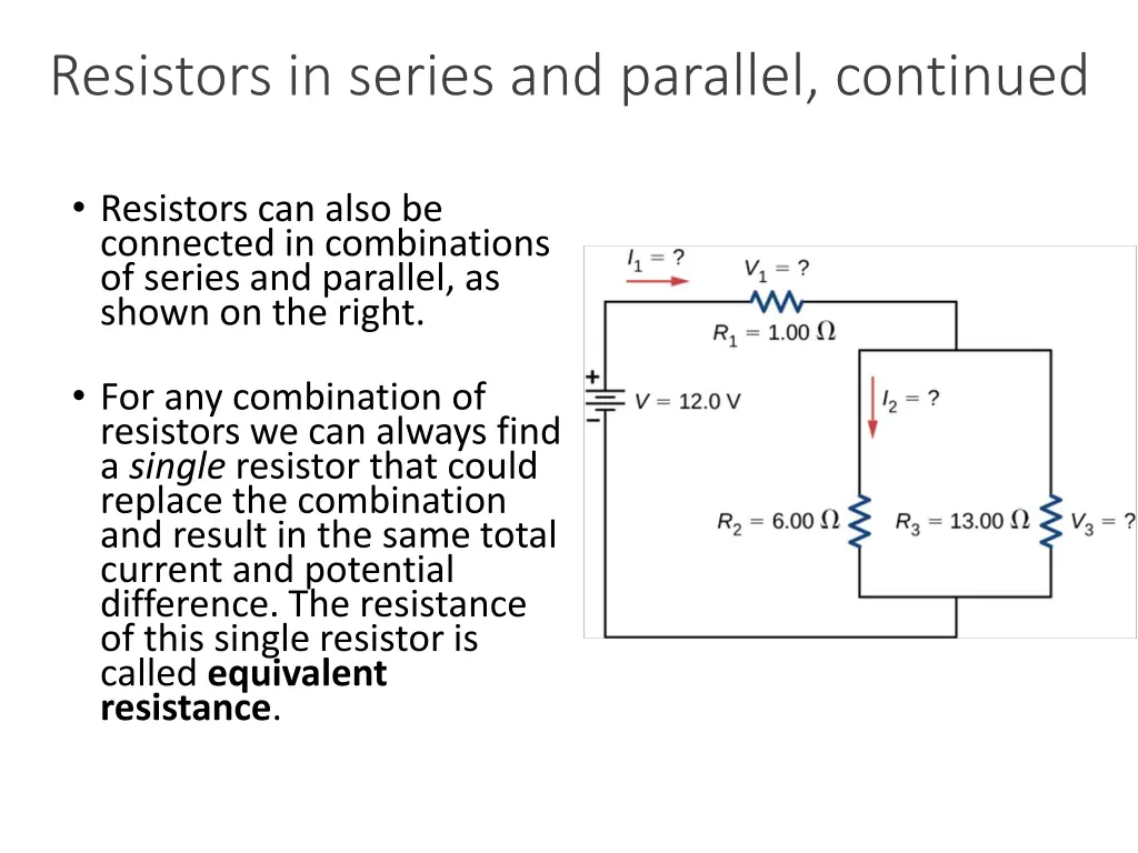 resistors in series and parallel continued