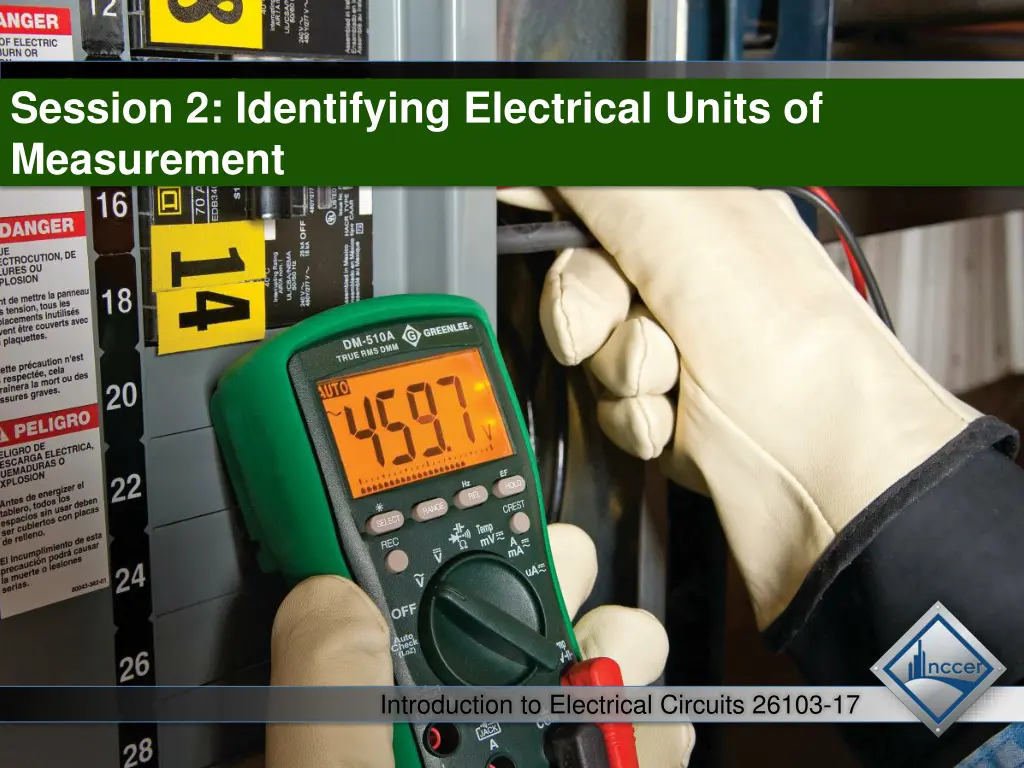 electrical level 1 session 2 identifying