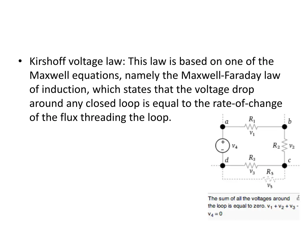 kirshoff voltage law this law is based