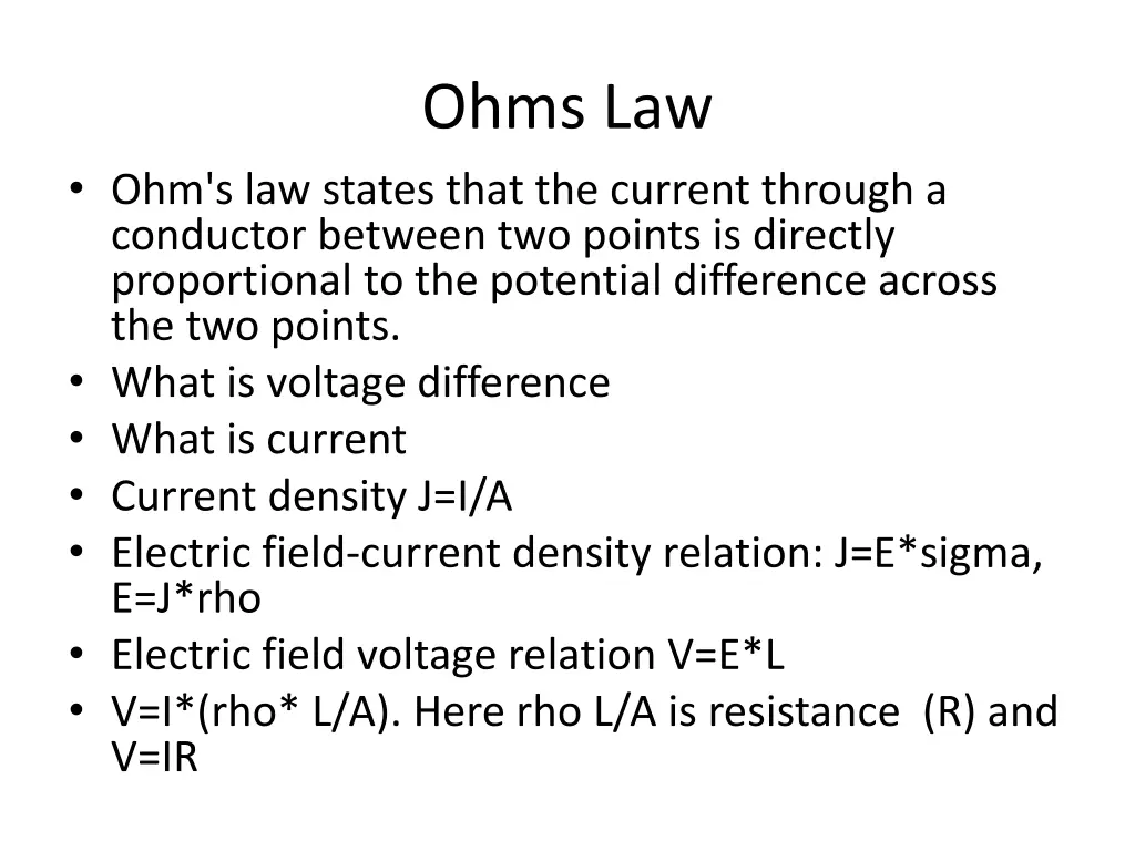ohms law 1