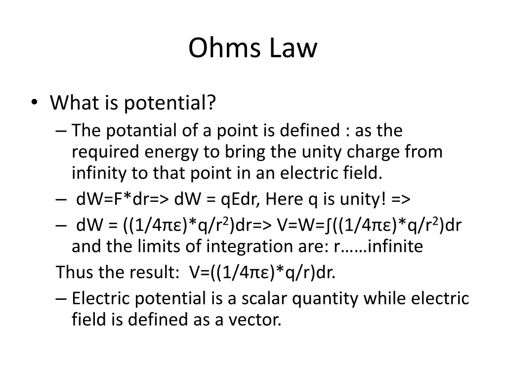 ohms law