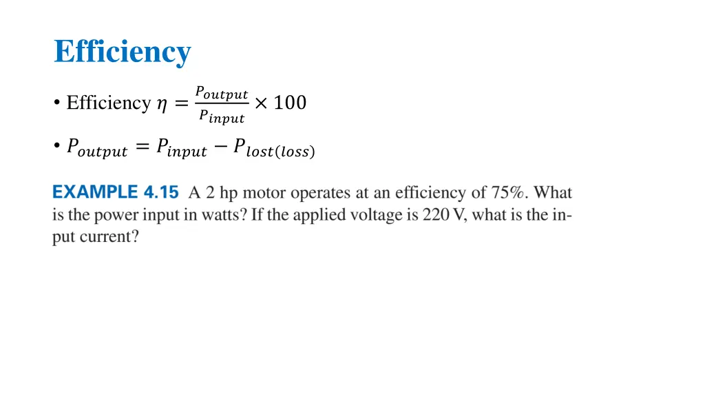 efficiency