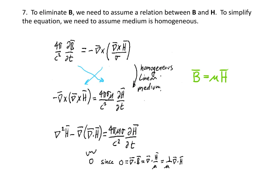 7 to eliminate b we need to assume a relation