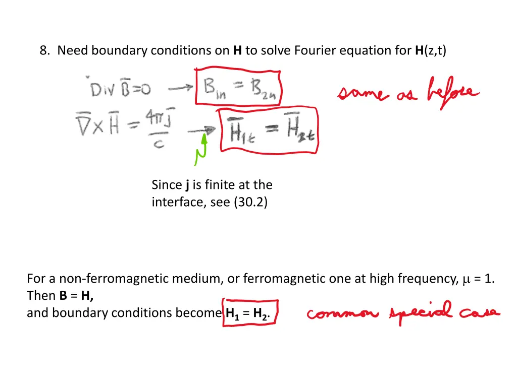 8 need boundary conditions on h to solve fourier