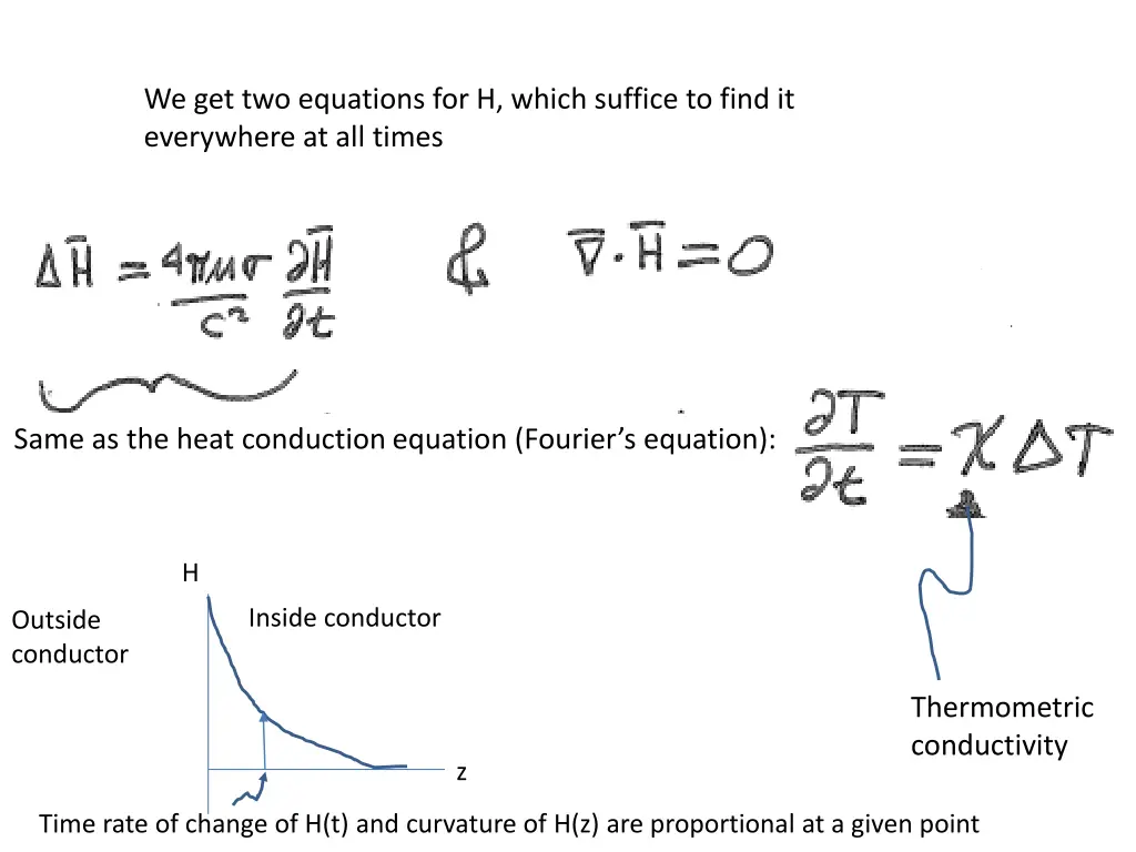 we get two equations for h which suffice to find