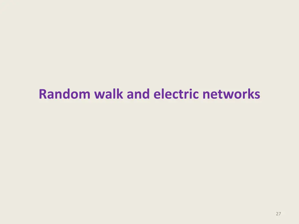 random walk and electric networks